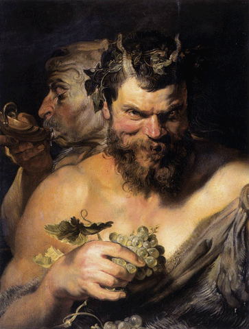 reproductie Two Satyrs van Peter Paul Rubens